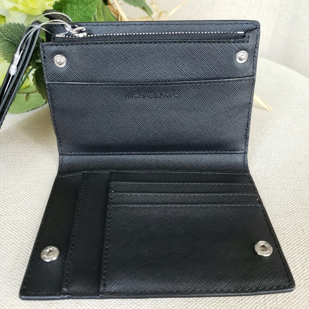 NWT Michael Kors Card Case Carryall Wallet Black - Picture 5 of 8